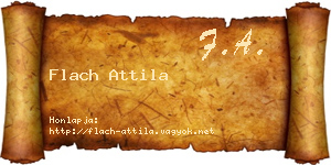 Flach Attila névjegykártya