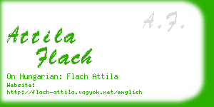 attila flach business card